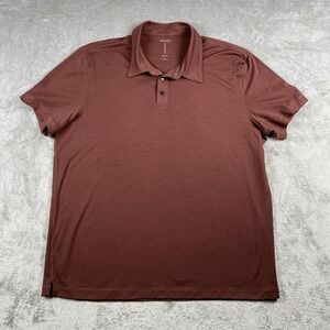 Proof 72 Hour Polo Shirt Mens Size XL Burgundy Classic Fit Merino Wool Blend
